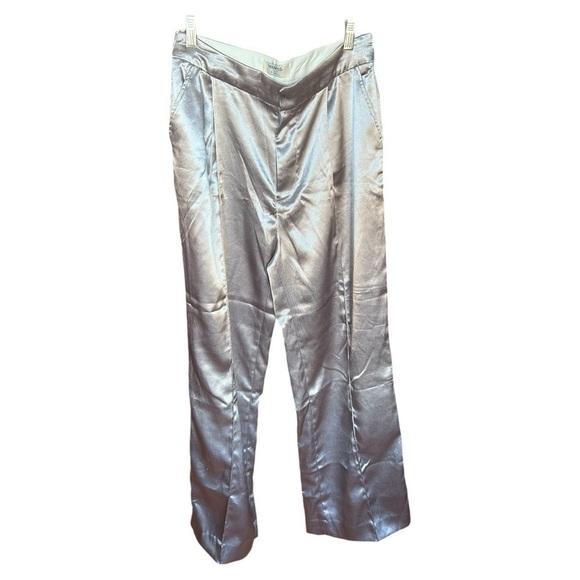NWOT house of CB ALIVIA O GREY SATIN TROUSERS - Picture 5 of 16
